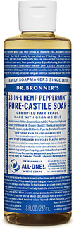 Dr Bronners Liquid Soap - 240 ml Peppermint