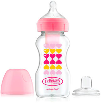 Dr. Brown's Options + Bottle to Sippy starterkit BH 270 ml roze - 000