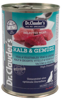 Dr. Clauder's kalfsvlees met groenten natvoer hond 6 x 400 g