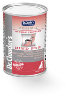 Dr. Clauder's Sensible puur rund natvoer hond 6 x 400 g