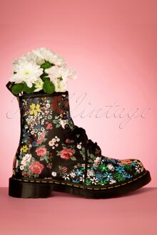 Dr. Martens 1460 Pascal Floral Mash Up Backhand laarzen in zwart Zwart/Multicolour