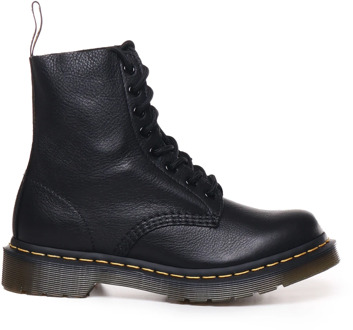 Dr. Martens 1460 Smooth Black - Zwart/Geel - Laarzen - Unisex - Maat 36