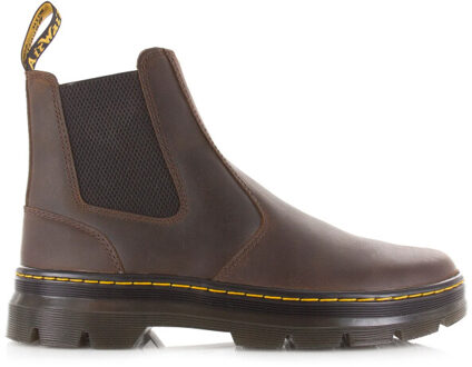 Dr. Martens Embury dark brown crazy horse chelsea boots unisex Bruin - 37
