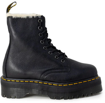 Dr. Martens Jadon met imitatiebont gevoerde plateaulaarzen Zwart - 37