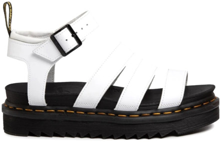 Dr. Martens Platte Slide Sandalen met 3-Riem Ontwerp Dr. Martens , Black , Dames - 40 EU