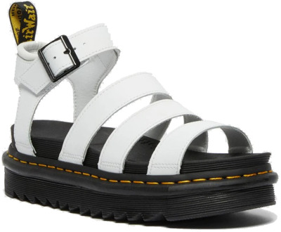 Dr. Martens Platte Slide Sandalen met 3-Riem Ontwerp Dr. Martens , Black , Dames - 40 EU