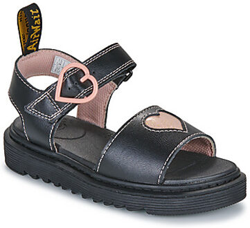 Dr. Martens Sandalen Dr. Martens Marlowe Hearts J Black+Powder Pink" Zwart - 36,28,29,30,31,32,33,34,35