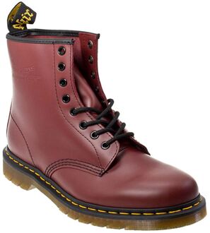 Dr. Martens Shop Voor Dr. Martens 1460 Gladde Vrouwelijke Kersenrode Leren Laarzen Rood