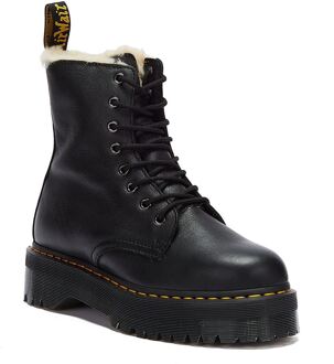 Dr. Martens Shop Voor Dr. Martens Jadon Pisa Gevoerde Dames Zwarte Laarzen - EU 39/ UK 6
