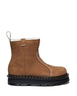 Dr. Martens Zebzag Rigger Nubuck Dames Bruine Laarzen