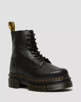 Dr. Martens Zwarte Leren Dameslaarzen met Plateauzool Dr. Martens , Black , Dames - 37 Eu,40 EU