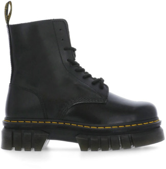 Dr. Martens Zwarte Leren Dameslaarzen met Plateauzool Dr. Martens , Black , Dames - 39 Eu,37 Eu,38 Eu,40 Eu,36 Eu,41 EU