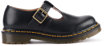 Dr. Martens Zwarte Leren Polley Mary Jane Schoenen Dr. Martens , Black , Dames - 36 EU