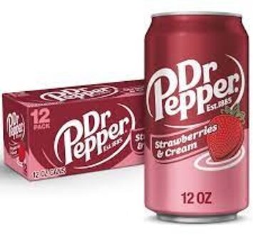 Dr. Pepper - Strawberry Cream 355ml 12 Blikjes