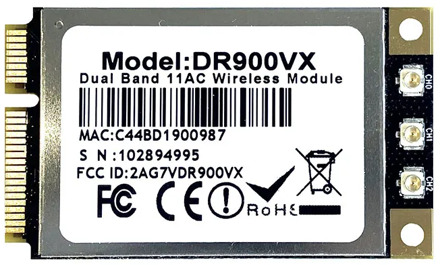 DR900VX wireless module Qualcomm Atheros QCA9880 3x3 MIMO 2.4GHz 26dBm 5GHz 25dBm dual band mini pice IEEE 802.11ac/a/b/g/n