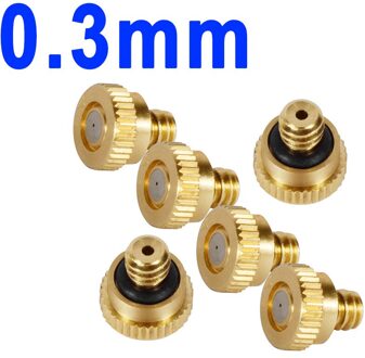 Draad 10-24UNC Messing Verneveling Gazon Mist Sprinkler Tuinieren Sproeikop Verneveling Fog Nozzle Koeling Bevochtiging Koeling Nozzle 0.3mm