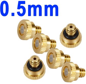 Draad 10-24UNC Messing Verneveling Gazon Mist Sprinkler Tuinieren Sproeikop Verneveling Fog Nozzle Koeling Bevochtiging Koeling Nozzle 0.5mm