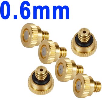Draad 10-24UNC Messing Verneveling Gazon Mist Sprinkler Tuinieren Sproeikop Verneveling Fog Nozzle Koeling Bevochtiging Koeling Nozzle 0.6mm
