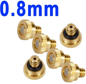 Draad 10-24UNC Messing Verneveling Gazon Mist Sprinkler Tuinieren Sproeikop Verneveling Fog Nozzle Koeling Bevochtiging Koeling Nozzle 0.8mm
