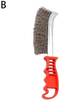 Draad Borstel Met Plastic Handvat Grill Cleaner Bbq Grill Staalborstel Cleaning Tools Grills Picknicks Barbecue Gereedschap Ijzeren Borstel zwart