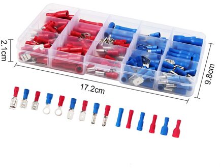 Draad Connector Terminals Diverse Set, Blok Cord End Wire Connector Elektrische Crimp Terminator Spade Butt Terminals 200stk