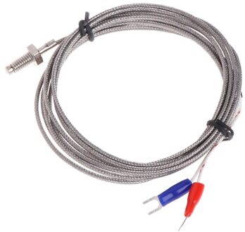 Draad M6 Schroef Probe Temperatuursensor Thermokoppel K Type Kabel 2M 0-600 ℃