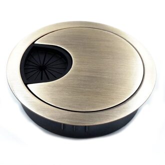 Draad Organisator 2-Pack Bureau Grommet Kabelopening Covers Kabel Outlet Poort Oppervlak Lijn Doos Meubels Hardware-Brons, past 50mm Gat