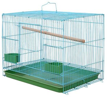 Draad Rechthoekige Kleine Kooi Voor Kleine Vogels En Canaries Rekord Uitgerust Met Vogel Staande Stok En 2 Halfronde