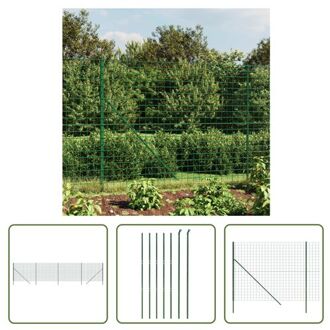 Draadgaasomheining - 1.4 x 10 m - Gegalvaniseerd staal - Groen