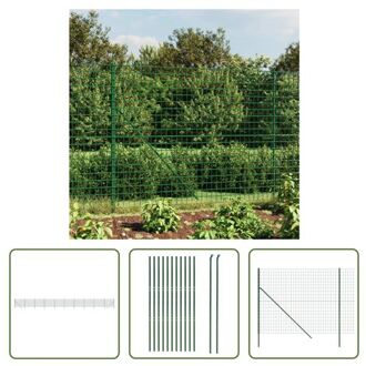 Draadgaasomheining - Groen - 1.6 x 25 m - Gegalvaniseerd staal met PVC-coating