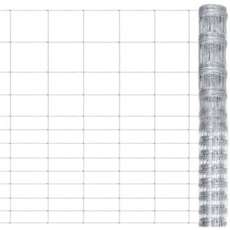 Draadhekwerk - Decoratief gaashek van gegalvaniseerd staal - 50 x 1.5 m (B x H) - Geen montage vereist Zilverkleurig