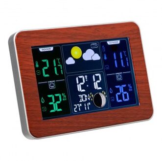 Draadloos weerstation in houtlook