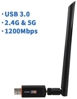 Draadloze 1200Mbps Wifi Adapter Usb 3.0 Dongle 2.4G/5G Lange Bereik Stabiel Signaal Netwerk Voor Windows xp 10 8 7 Visa Mac10.6-10.13 1200Mbps model- C