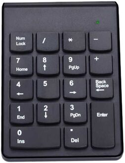Draadloze 2.4G Mini One-Handed Toetsenbord Usb 18-Key Numeriek Numeriek Toetsenbord Pc Laptop Toetsenbord 1x Toetsenbord, 1x Ontvanger