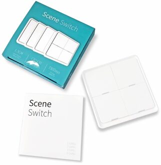 Draadloze 4 Gang Scène Schakelaar Drukknop Controller Batterij Aangedreven Automatisering