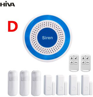 Draadloze 433Mhz Indoor Strobe Sirene Geluid En Licht Sirene 100dB Mini Standalone Strobe Sirene Home Security Sound Alarmsysteem reeks-D
