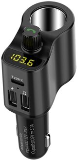 Draadloze 5.0 Bluetooth Multifunctionele MP3 Speler Quick Auto Opladen Adapters Fm-zender Multipoort Autolader Voor Telefoon Auto