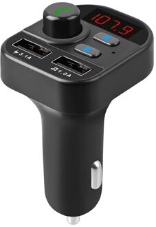 Draadloze Adapter Auto Bluetooth 5.0 Fm-zender Mic Audio Receiver Auto MP3 Speler 2.1A Dual Usb Fast Charger Telefoon Accessoire