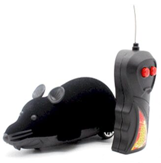 Draadloze Afstandsbediening Elektrische Muis Kunstmatige Rat Cartoon Dieren Muizen Puppy Interactieve Kat Speelgoed Huisdier Producten zwart