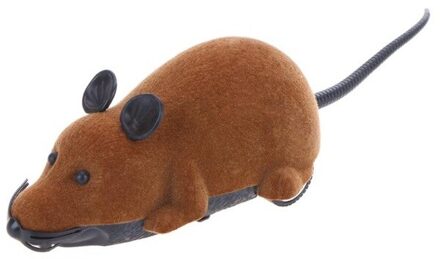 Draadloze Afstandsbediening Muis Pluizige Elektronische Muis Speelgoed, Emulatie Speelgoed Rat Voor Kat Hond Mini Rat Lastig Speelgoed bruin