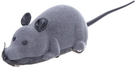 Draadloze Afstandsbediening Muis Pluizige Elektronische Muis Speelgoed, Emulatie Speelgoed Rat Voor Kat Hond Mini Rat Lastig Speelgoed grijs