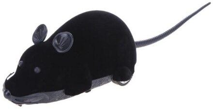 Draadloze Afstandsbediening Muis Pluizige Elektronische Muis Speelgoed, Emulatie Speelgoed Rat Voor Kat Hond Mini Rat Lastig Speelgoed zwart