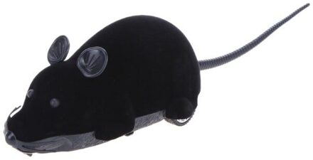 Draadloze Afstandsbediening Muis Pluizige Elektronische Muis Speelgoed, Emulatie Speelgoed Rat Voor Kat Hond Mini Rat Lastig Speelgoed zwart