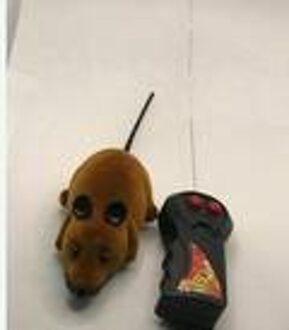 Draadloze Afstandsbediening Muis Pluizige Kat Speelgoed Elektronische Muis Speelgoed Emulatie Rat Voor Kat Hond Mini Rat Remote Rat Grappige speelgoed bruin zwart ears