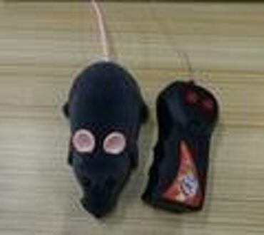 Draadloze Afstandsbediening Muis Pluizige Kat Speelgoed Elektronische Muis Speelgoed Emulatie Rat Voor Kat Hond Mini Rat Remote Rat Grappige speelgoed zwart Fleshy ears