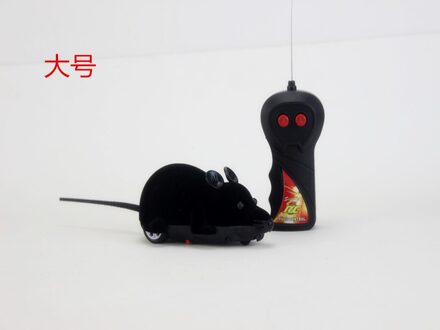 Draadloze Afstandsbediening Rat Rc Muis Speelgoed Massaal Emulatie Speelgoed Rat Voor Kat Hond, joke Eng Truc Speelgoed Grappige Kat Huisdier Speelgoed 16x7x8cm zwart 2