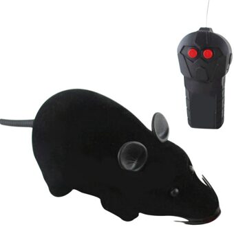 Draadloze Afstandsbediening Rc Elektronische Rat Muis Muizen Speelgoed Voor Kat Puppy Funny Speelgoed zwart