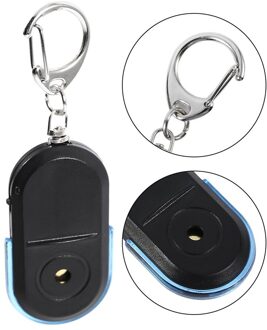 Draadloze Anti-Verloren Sleutelhanger Alarm Key Finder Locator Sleutelhanger Whistle Sound led sleutelhanger Mini Anti Verloren Sleutel Finder Blauw