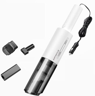 Draadloze Auto Stofzuiger Draagbare Met Handheld Stofzuiger Auto Huishoudelijke Tweeërlei Gebruik 120W6000pa Sterke Zuigkracht Mini Schoner wired wit