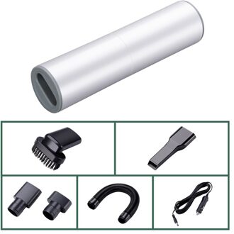 Draadloze Auto Vacuüm Cleanerhandheld Draagbare Vacuüm Cleanermini Stofzuiger Voor Thuis Auto Nat En Droog Super Zuigkracht Cleaner Wired wit